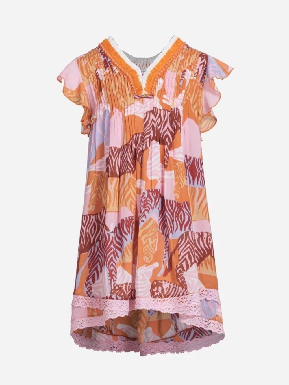 Poupette St Barth Girl's Sasha Mini Dress Pink Ashanti Size 6 NEW